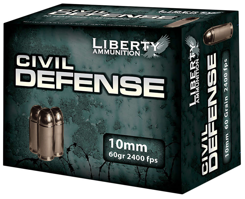 Ammunition Liberty Ammunition 780 ft lbs 10mm LIBERTY LA-CD-10-032      10MM    60         20/50 • Model: 780 ft lbs